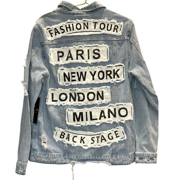 American Bazi – Fashion Tour Denim Jacket – Size Medium - Picture 4 of 5